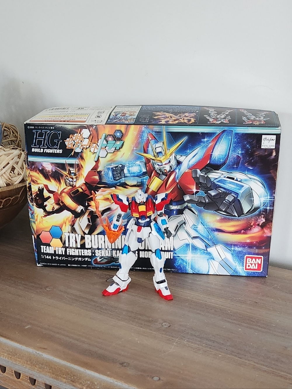 Built HGBF 1/144 Try Burning Gundam - Complete w/ Accessories & Manual